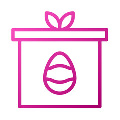 Gift egg Element gradient pink easter illustration