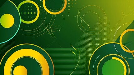 Obraz premium abstract green modern geometric background