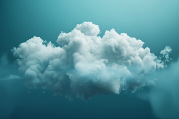 Naklejka premium 3D render of an abstract background with a cloud in the center and a blurred background