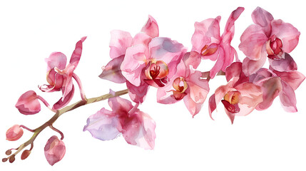 Obraz premium Vintage Pink Peony Flowers Watercolor ,generative ai