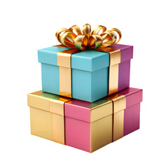 Fototapeta premium colorful gift box with transparent background