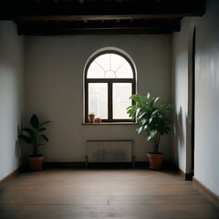 An empty loft livingroom penthouse NY,Madrid,London for Augmented reality mockup pattern frame