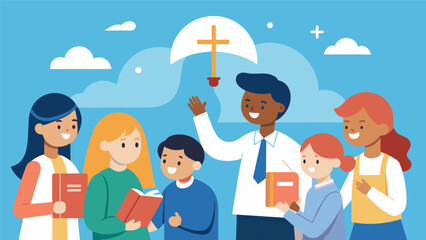 Through group activities and discussions the class explored the significance of baptism in the childs life and the role it plays in their journey of. Vector illustration