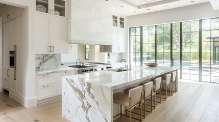 Fototapeta premium kitchen white a marble image