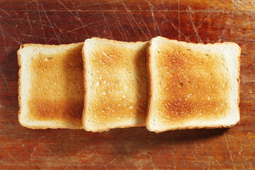 Slices of toasted bread