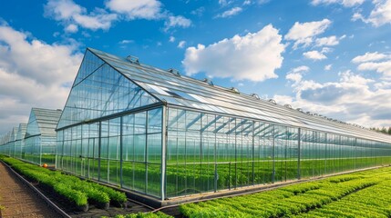Fototapeta premium field with automated machinery with a tractor based on artificial intelligence. technologies of the future in agriculture