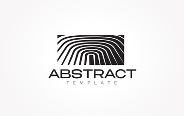 Logo Abstract Perspective. Template design vector. White background.