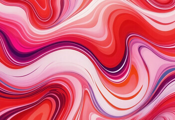 Close-up shot of a vibrant red and pink painting, perfect for art and design projects