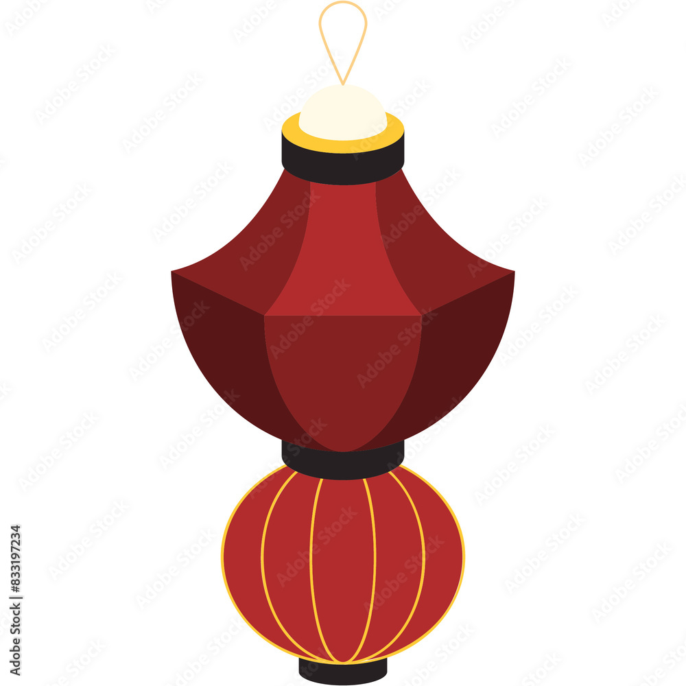 Sticker Lampion Lantern Illustration