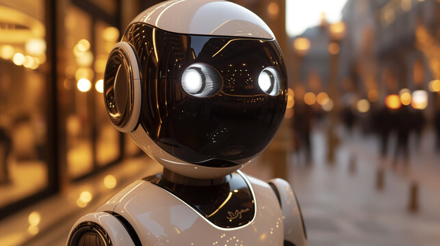 Joy of smart living as adorable robot assistant seamlessly integrates into modern home