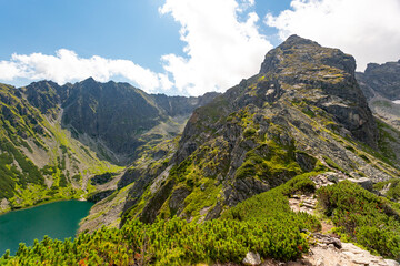 Tatra mountain, Poland. Czarny Staw Gąsienicowy lake and Koscielec peak © ttinu