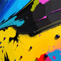 Color background of paint splashes. Vector illustration.