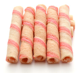  Tasty cinnamon rolls isolated on white, set