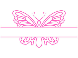 Butterfly Frame Outline Background
