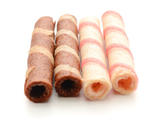  Tasty cinnamon rolls isolated on white, set