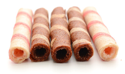  Tasty cinnamon rolls isolated on white, set