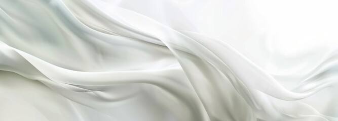 Abstract white background with soft wave of cloth for design template