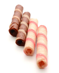  Tasty cinnamon rolls isolated on white, set