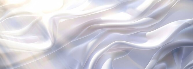 Obraz premium Abstract white background with soft wave of cloth for design template