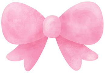 cute kawaii pink coquette aesthetic ribbon bow clipart watercolor decoration illustration