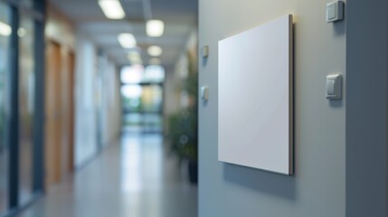 Detailed shot of a white board with a focus on its blank surface, providing space for custom text or marketing content
