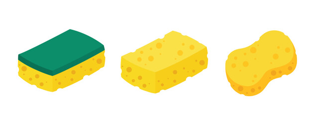 Scrub sponge. dish washing tool vector illustration