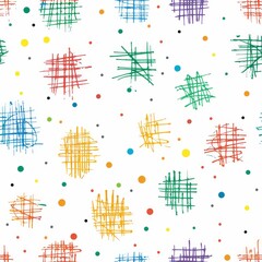 Vibrant Abstract Pattern with Multicolored Dots and Energetic Lines