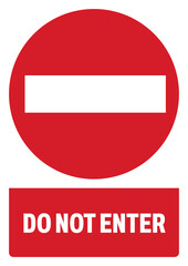 ISO prohibition safety signs_do not enter size a4/a3/a2/a1