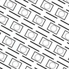 Abstract geometric pattern square and circle seamless background