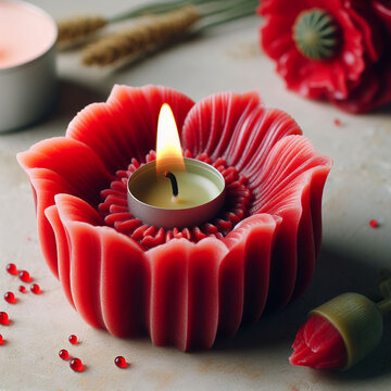
flame poppy candle