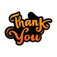 thank you lettering text sticker tshirt