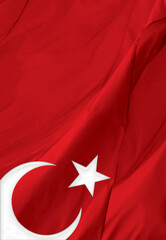 Waving Turkish Flag.