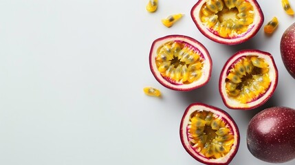 Passion fruit on a white background