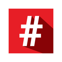 Fototapeta premium Hashtag icon . hashtag sign and symbol. vector illustration. EPS 10