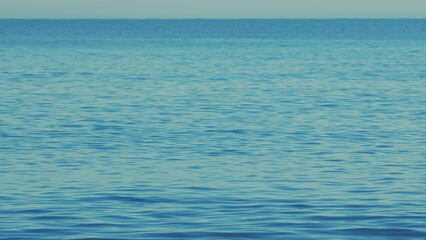 Blue Calm Sea. Blue Water Reflection. Flowing Water Surface.