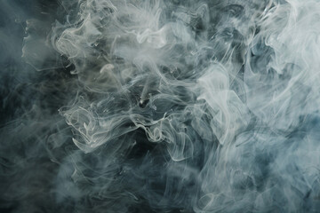 Obraz premium A thick, dense cloud of smoke with a blue tint