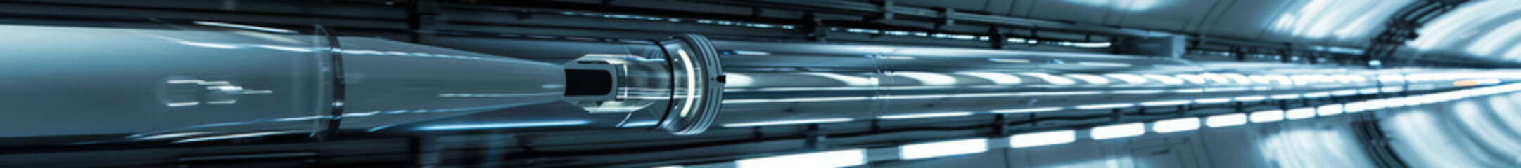 Obraz premium Futuristic Hyperloop Capsule Speeding through a HighTech Tunnel