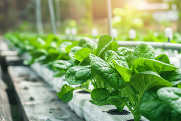 Spinach Hydroponic Farming