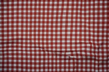 red and white tablecloth
