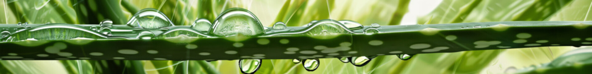 A leaf with droplets of water on it