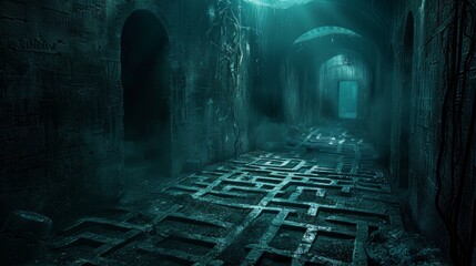 Write a scene in which a character must navigate a dark maze to find the exit. 