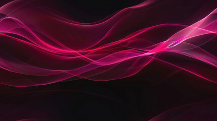 Obraz premium Smoky Burgundy abstract wave on black background as wallpaper background illustration, Beautiful velvet background