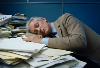 a bored man on the office