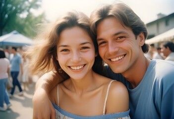 portrait of a couple on the beach