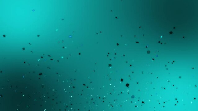 Confetti streamer explosion animation glitter ribbon firework celebration event party background special occasion motion graphics gradient colour teal aqua