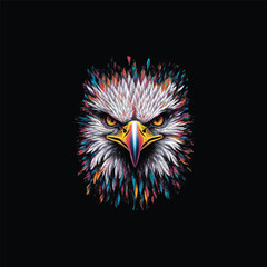Naklejka premium This stunning eagle illustration captures the majestic beauty and strength of the iconic bird of prey