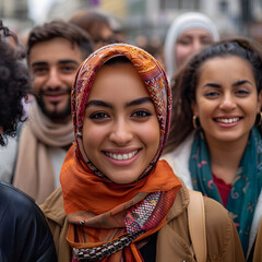 Smiling people