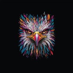 Obraz premium This stunning eagle illustration captures the majestic beauty and strength of the iconic bird of prey