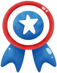 4th of July star badge
