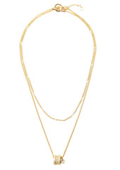 golden necklace isolated on white background